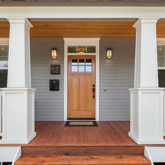 a front porch of a house
