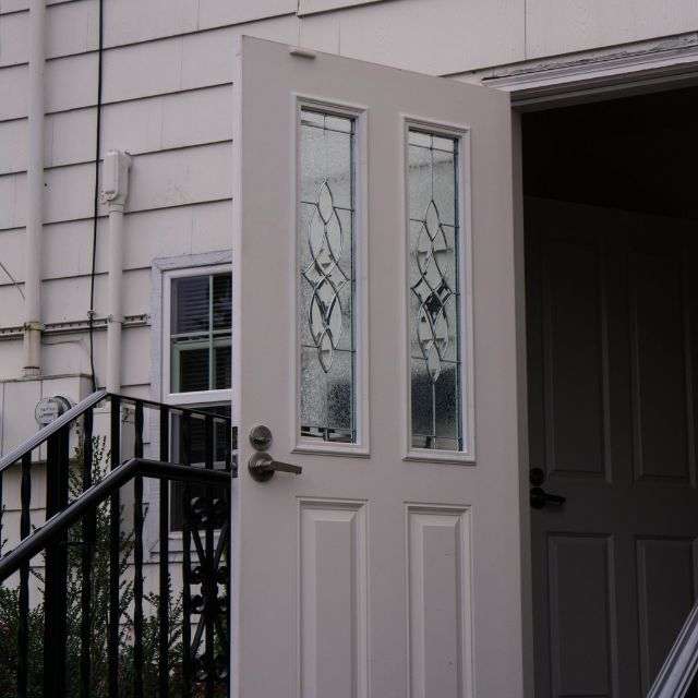 wide open front door